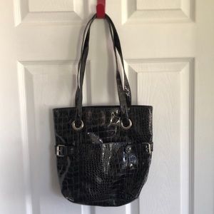Mondo Imitation Reptile Black Purse